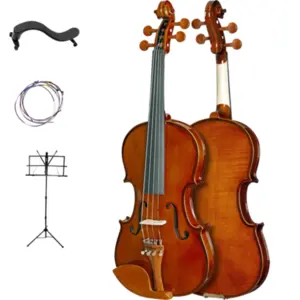 Kit Violino EAGLE 441 + Espaleira + Jogo de Cordas Mauro Calixto + Estante de Partitura Super Reforçada SATY
