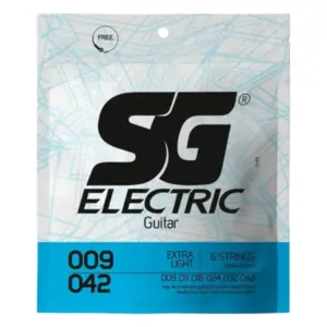 Encordoamento para Guitarra SG Eletric 009 Aço Niquel Extra Leve