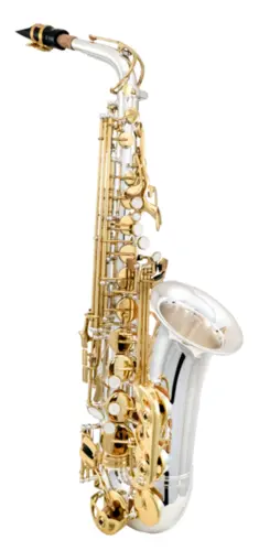 Saxofone Alto Niquelado com Chaves Douradas TOKAI - TSA-200NL