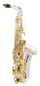 Saxofone Alto Niquelado com Chaves Douradas TOKAI - TSA-200NL
