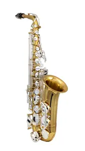 Saxofone Alto Prata com Chaves Douradas TOKAI - TSA-200PG