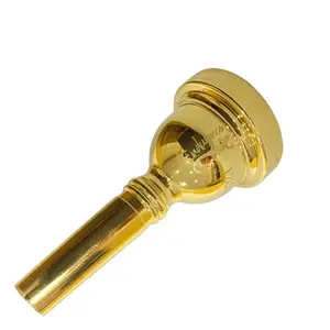 Bocal Para Trombone 12C Calibre Fino Dourado - Free Sax