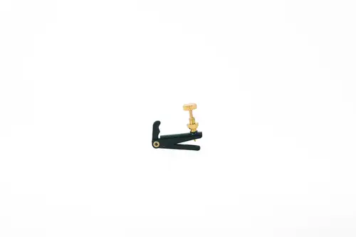 Kit com 4 Micro Afinador Preto/Dourado Para Violino