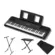 Kit Teclado Arranjador YAMAHA - PSR E283 + Suporte e Banqueta Premium SATY + Capa LOPES