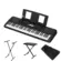 Kit Teclado Arranjador YAMAHA - PSR E383 + Suporte e Banqueta Premium SATY + Capa LOPES