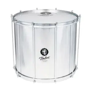 Surdo Axé TIMBRA 20 Polegadas X 40cm em Alumínio com Aro Cromado e Pele em Napa/Leitosa