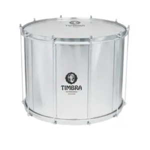 Surdo Axé TIMBRA 22 Polegadas X 40cm em Alumínio com Aro Cromado e Pele em Napa