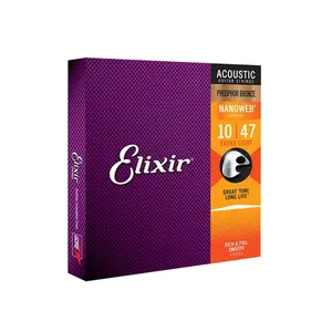 Encordoamento para Violão Aço Elixir NANOWEB 010-047 Phosphor Bronze Extra Light 16002