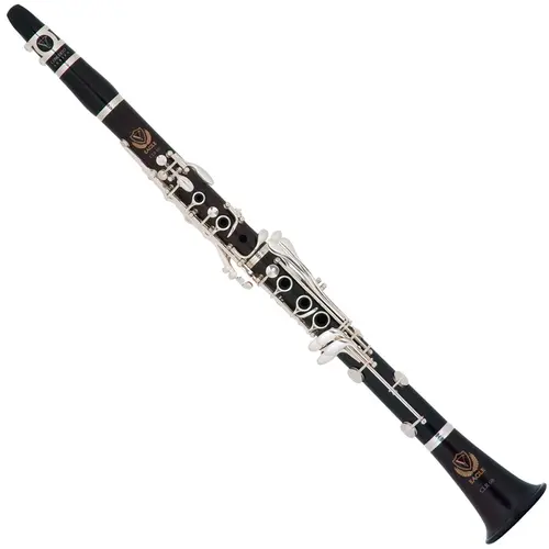 Clarinete de Madeira Eagle com Chaves Prateadas CLR08
