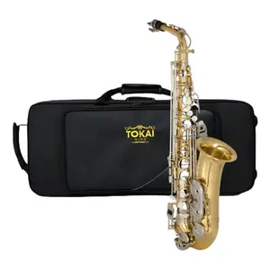Saxofone Alto Laqueado com Chaves Niqueladas Tokai TSA-200LN