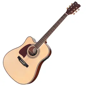 Violão Folk Dreadnought Eletroacústico Eagle CH889 NTLH Canhoto - Eagle