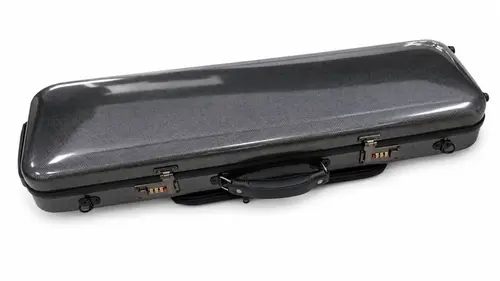 Estojo de FIBRA Retangular para Violino 4/4 Preto com Senha e Porta Livro