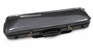 Estojo de FIBRA Retangular para Violino 4/4 Preto com Senha e Porta Livro