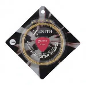 Encordoamento ZENITH Acoustic Guitar Strings 011-050 0.7mm com Palheta