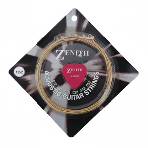 Encordoamento ZENITH Eletric Guitar Strings 010-046 0.7mm com Palheta