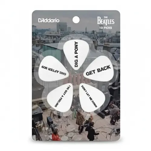 Palheta Para Instrumentos .70mm Média Get Back 10 unidades D’Addario The Beatles Collection - 1CWH4-10B8