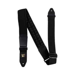 Correia Cloud Comfort Preta Tamanho Largo Com Ponta de Couro - P05374 - Ernie Ball