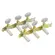 Tarraxa Pino Fino Dourada Celulóide Branco/Headstock Furo Lateral