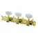 Tarraxa Pino Fino Dourada Celulóide Branco/Headstock Furo Lateral
