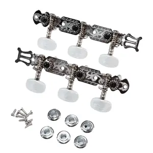 Tarraxa Pino Fino Cromada Celulóide Branco/Headstock Furo Frontal