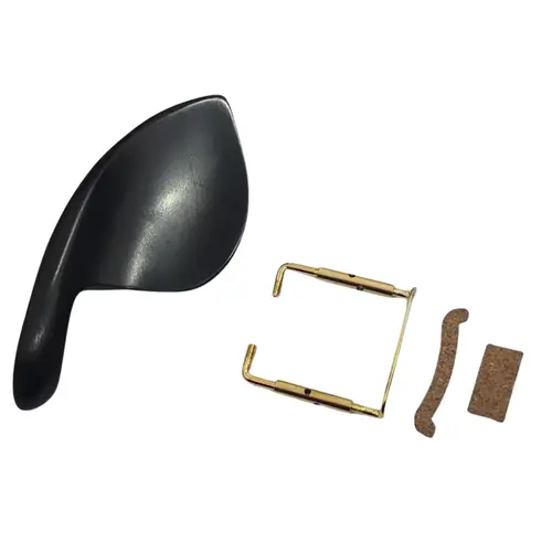 Queixeira para Violino Ebano Wood com Sistema De Fixação Dourado - Zellmer