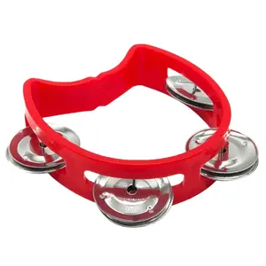 Pandeiro Meia Lua Infantil Vermelho - Zellmer