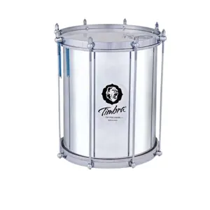 Repinique 10 Polegadas x 30 Cm Alumínio Polido C/ Aro Cromado Pele Leitosa - Timbra
