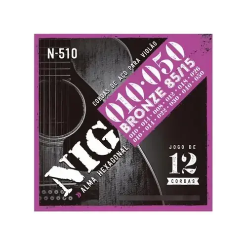 Encordoamento Violão de Aço Bronze 12 Cordas N510