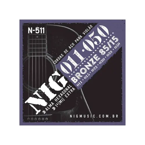 Encordoamento Violão de Aço 011 Bronze 85/15 N511