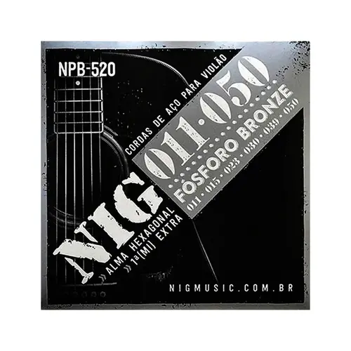 Encordoamento Violão Aço Fósforo Bronze 011 NPB520