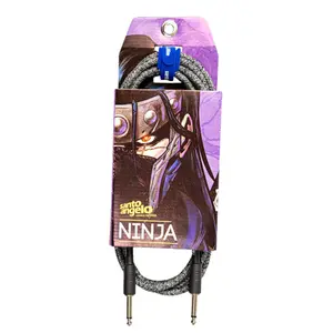 Cabo para Guitarra 0,20mm Preto P10 x P10L MOD NINJA TX 10FT/3.05M