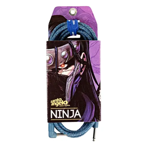 Cabo para Guitarra 0,20mm AZUL ESCURO P10 x P10L MOD NINJA CABLE TX 10FT/3.05M