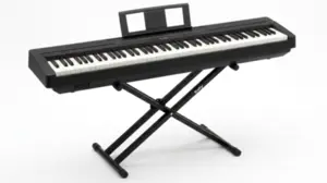 Kit - Piano Portátil Yamaha P145 BT com Suporte Duplo Saty