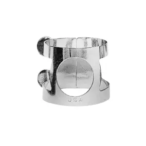 Abraçadeira de Metal Niquelado Para Boquilha De Sax Soprano - E-BLANC