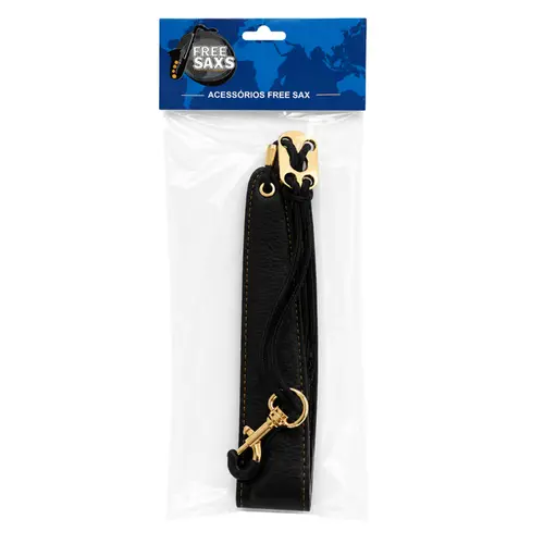 Correia para Saxofone com Regulador de Metal Dourado - Free Sax