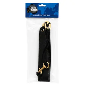 Correia para Saxofone com Regulador de Metal Dourado - Free Sax