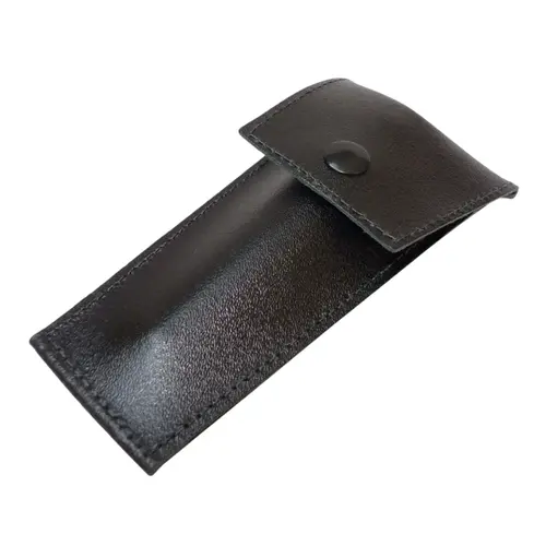 Porta Bocal para Trompete/Trompa/Flu em Couro Animal Preto - FREE SAX