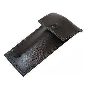 Porta Bocal para Trombone/Bombardino/Trompa em Couro Animal Preto - FREE SAX