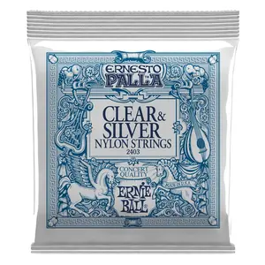 Encordoamento ERNIE BALL para Violão ERNESTO PALLA CLEAR AND SILVER em Nylon Tensão Média - 12871