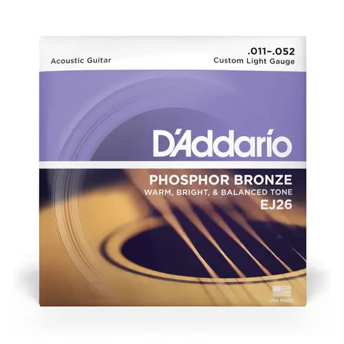 Encordoamento Para Violão Aço 11-52 D'Addario Phosphor Bronze EJ26